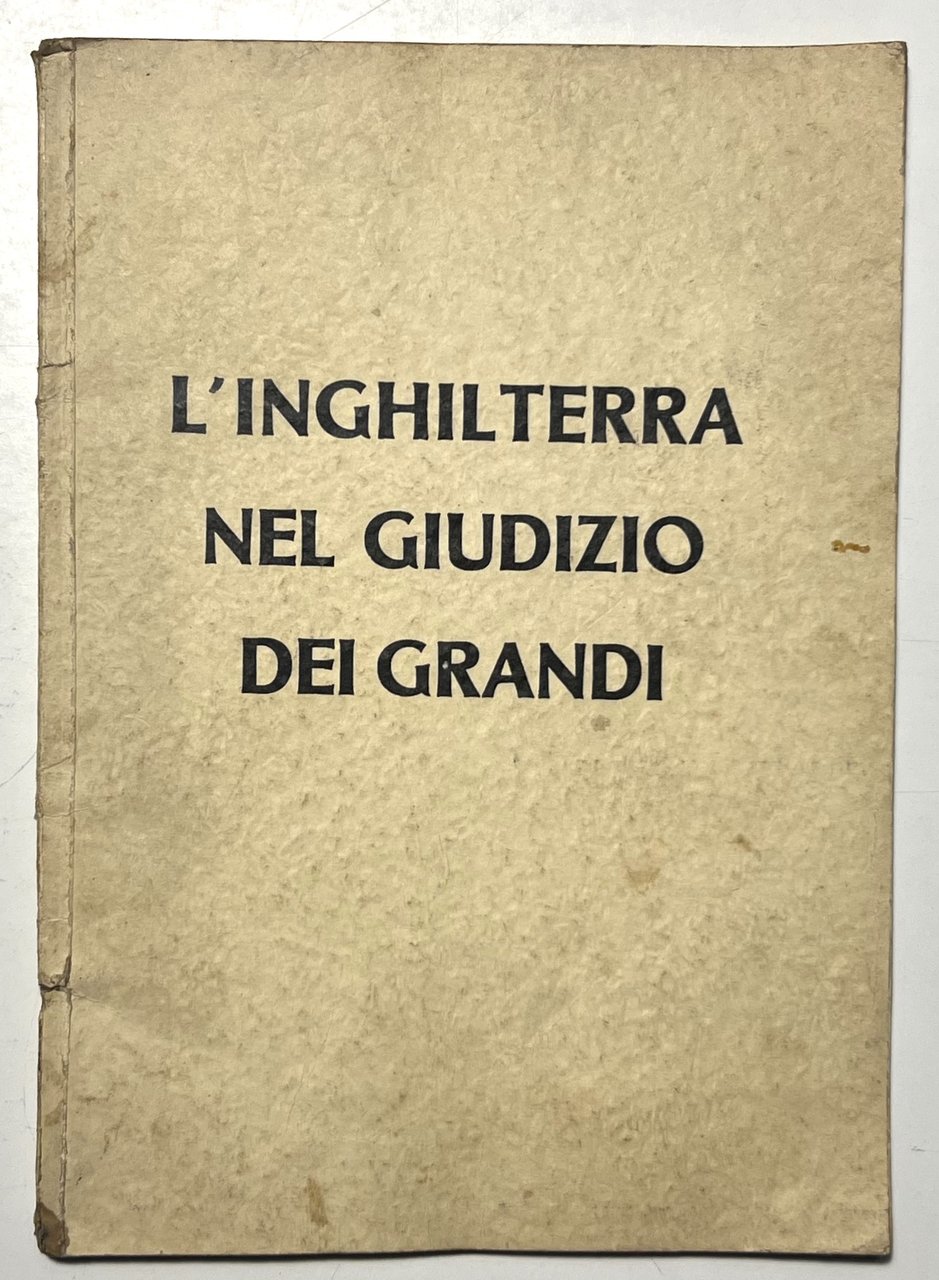 H. Eckert - L'Inghilterra nel giudizio dei Grandi - ed. … | Immagine principale