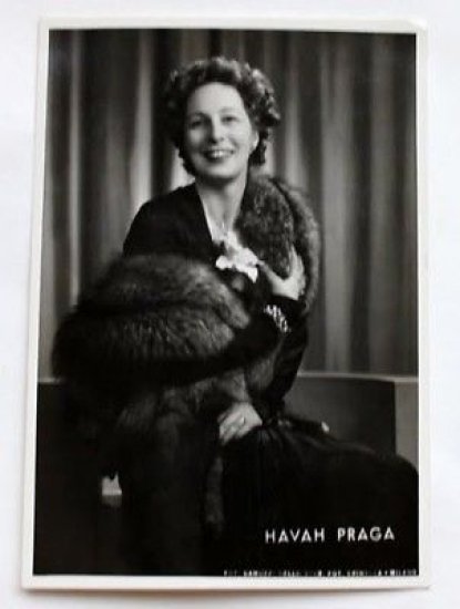 Havah Praga Canto Fotografia Autografo 1951
