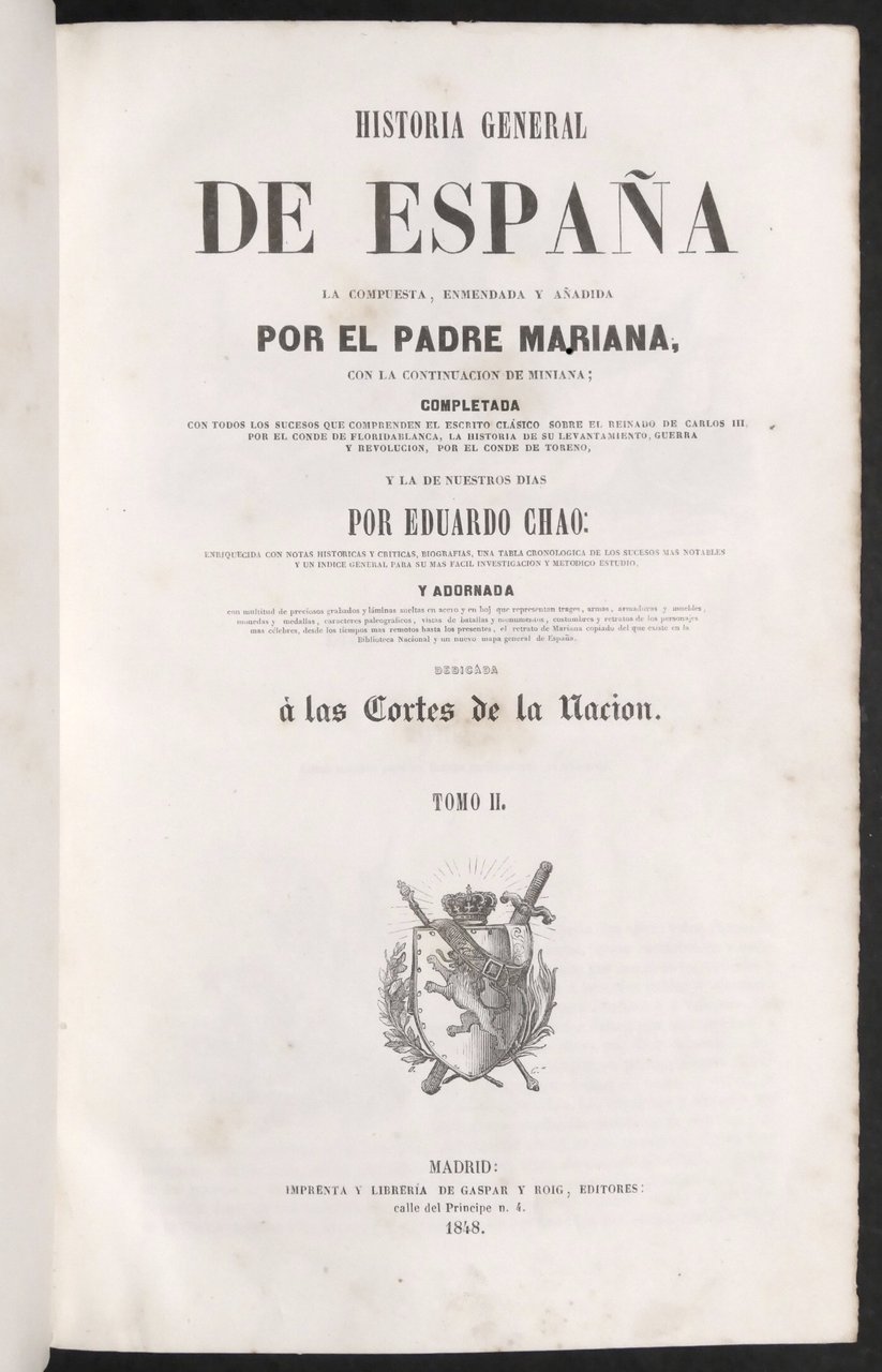 Historia General de España por el padre Mariana - Tomo … | Immagine principale