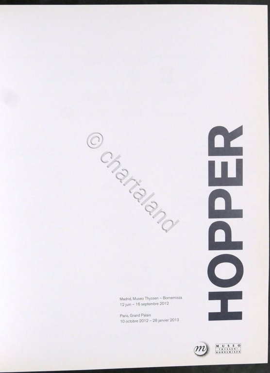 Hopper - Catalogo mostra - Madrid 2012 / Parigi 2013