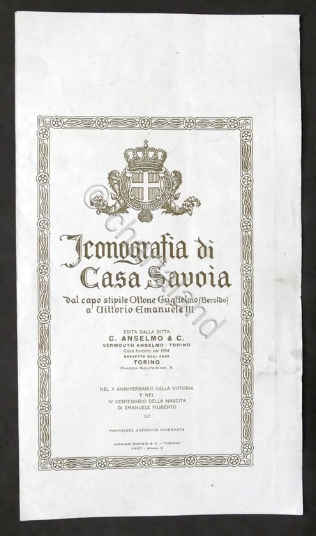 Iconografia di Casa Savoia da Ottone Guglielmo a Vittorio Emanuele …
