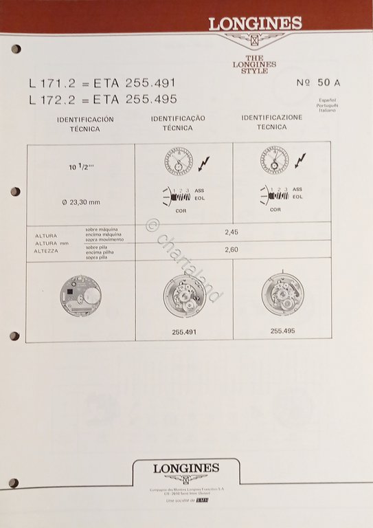 Identificazione Tecnica Longines N. 50 A - L 171.2 = … | Immagine Gallery 2