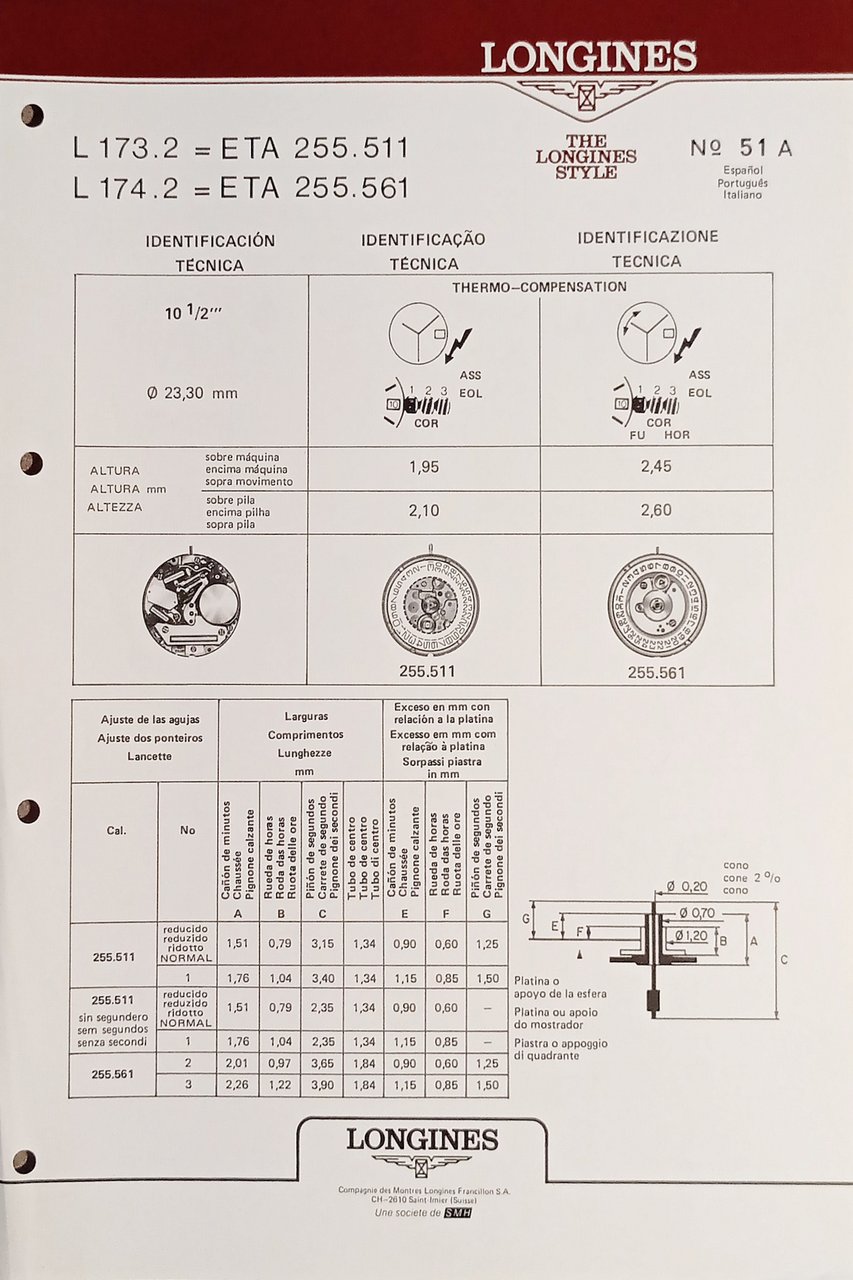 Identificazione Tecnica Longines N. 51 A - L 173.2 = … | Immagine principale