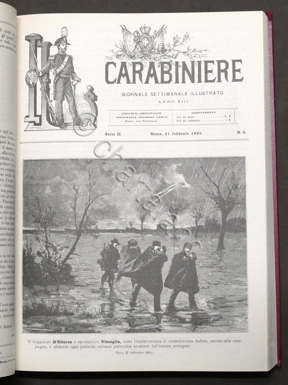 Il Carabiniere Giornale illustrato Anno Completo 1885 - Anastatica 1983