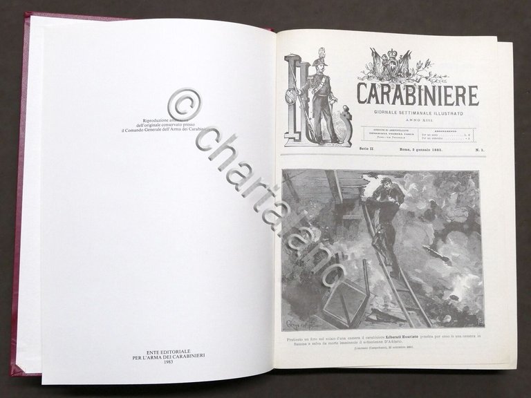 Il Carabiniere Giornale illustrato Anno Completo 1885 - Anastatica 1983