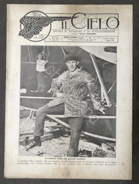 Il Cielo - Rivista di aviazione e di autolocomozione - Anno III - N. 10 - 1919