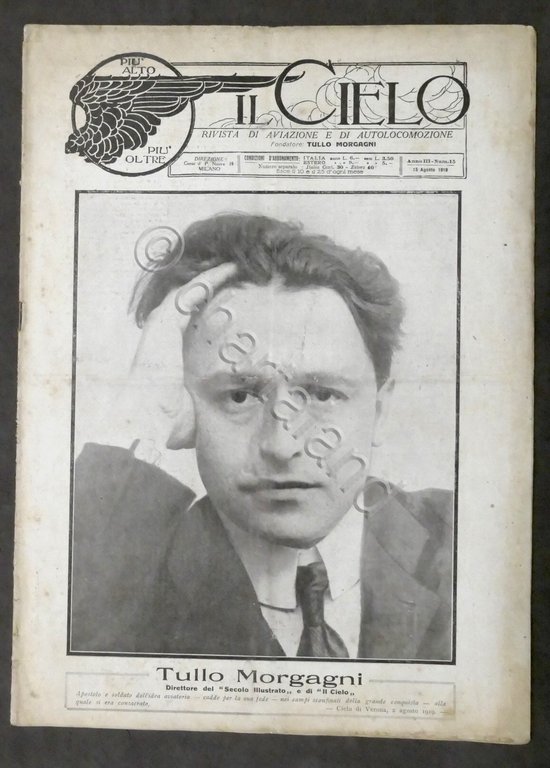 Il Cielo - Rivista di aviazione e di autolocomozione - Anno III - N. 15 - 1919