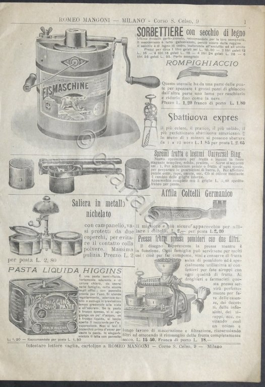 Il Commercio Illustrato n. 468 ed. Romeo Mangoni - Catalogo …