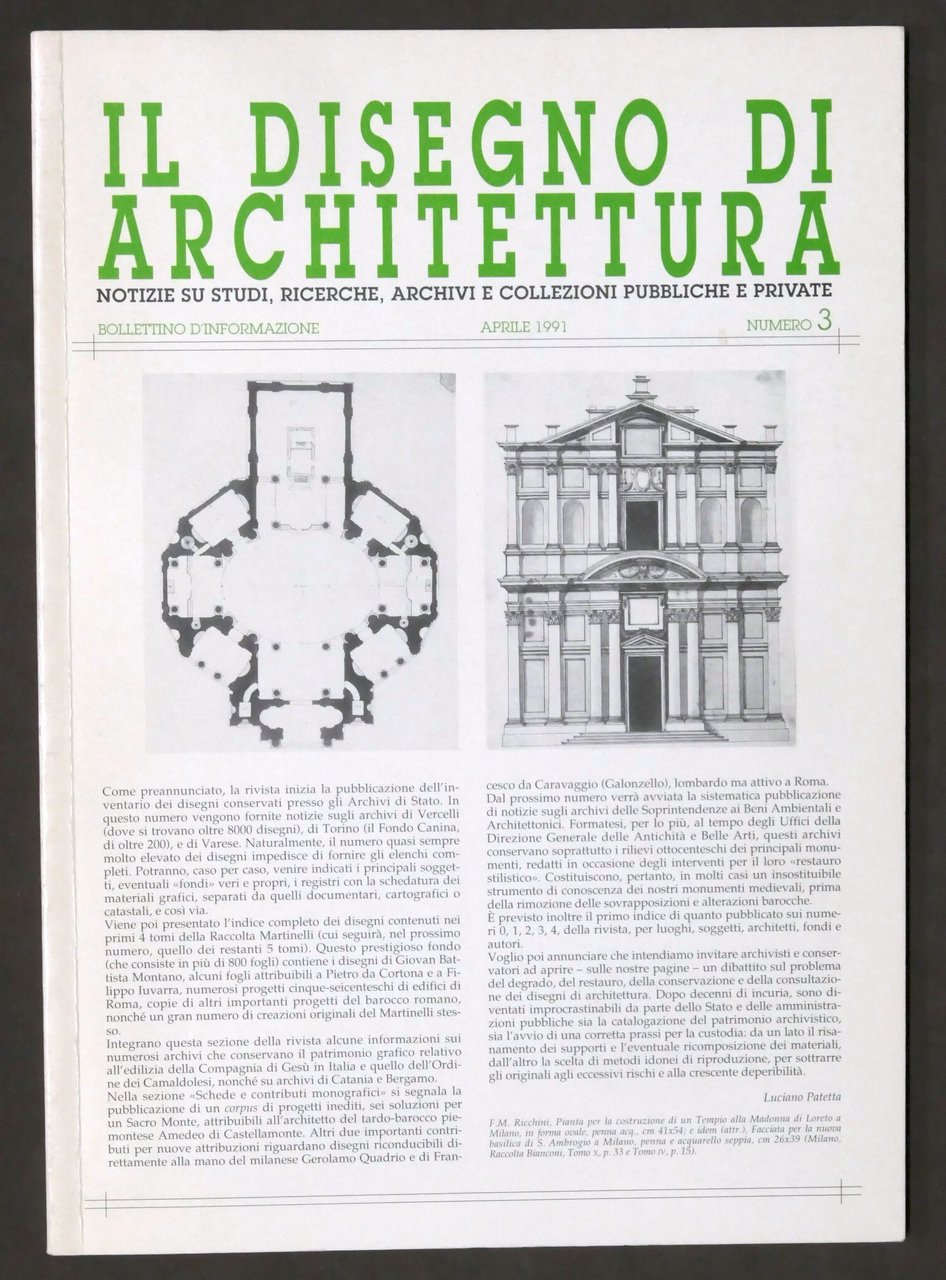 Il Disegno di Architettura - Bollettino d'informazione - N. 3 …