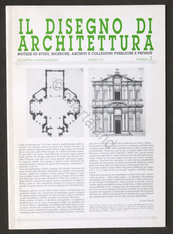 Il Disegno di Architettura - Bollettino d'informazione - N. 3 …