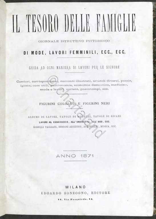 Il Giornale delle Famiglie - Giornale di mode, lavori femminili … | Immagine Gallery 1