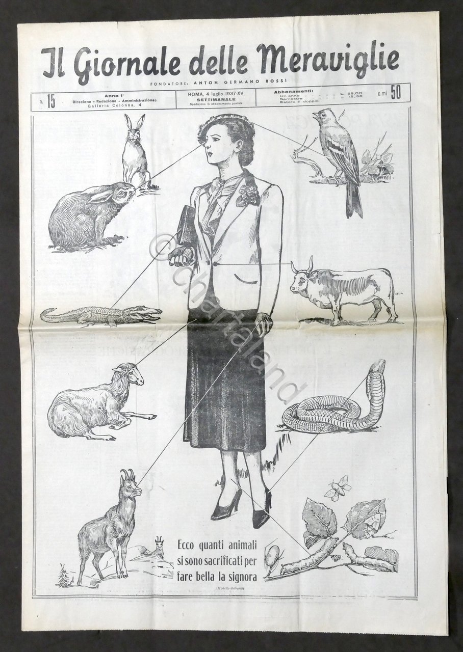 Il Giornale delle Meraviglie N. 15 - Animali sacrificati per … | Immagine principale