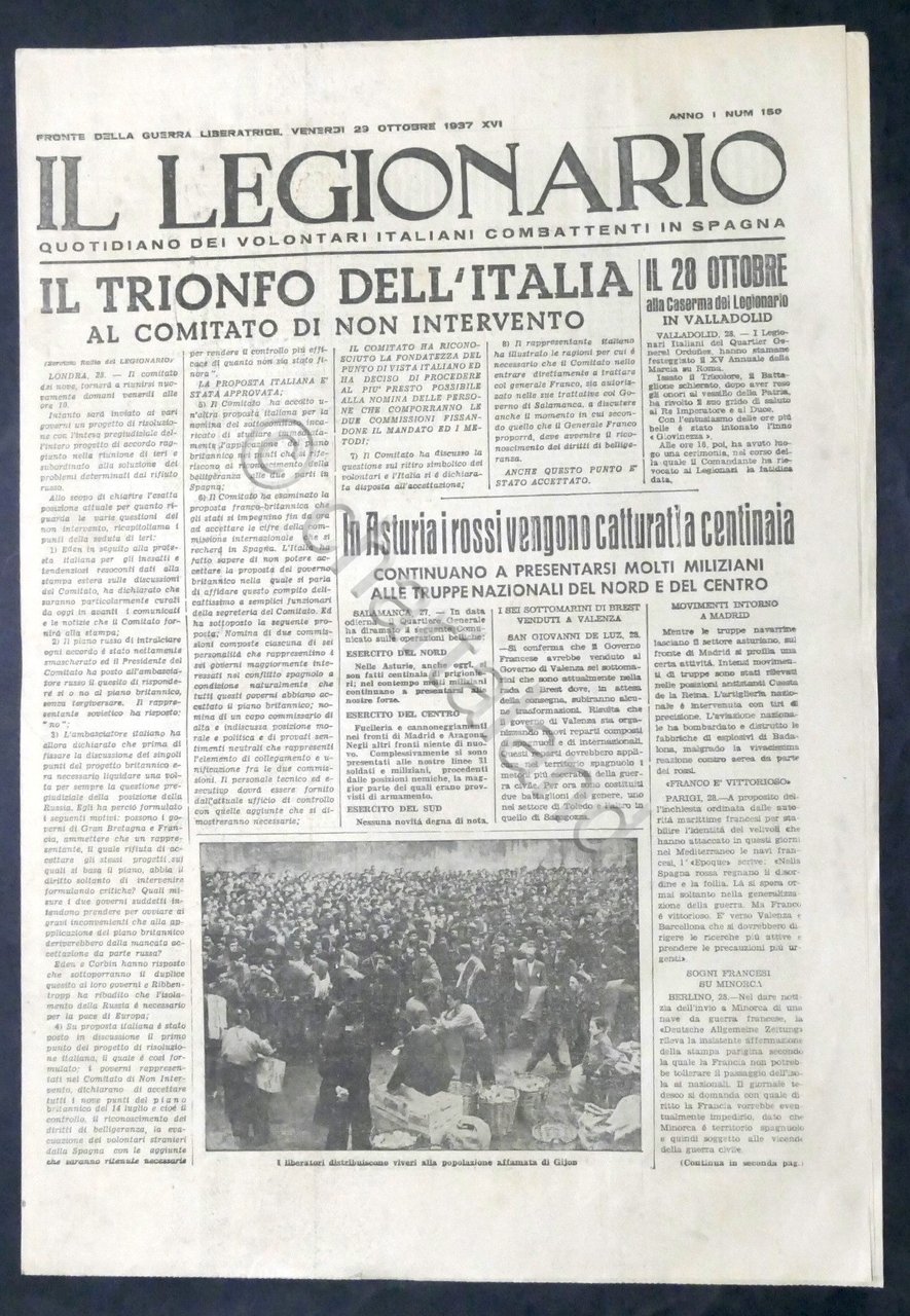 Il Legionario - Quotidiano italiani combattenti in Spagna - Anno …