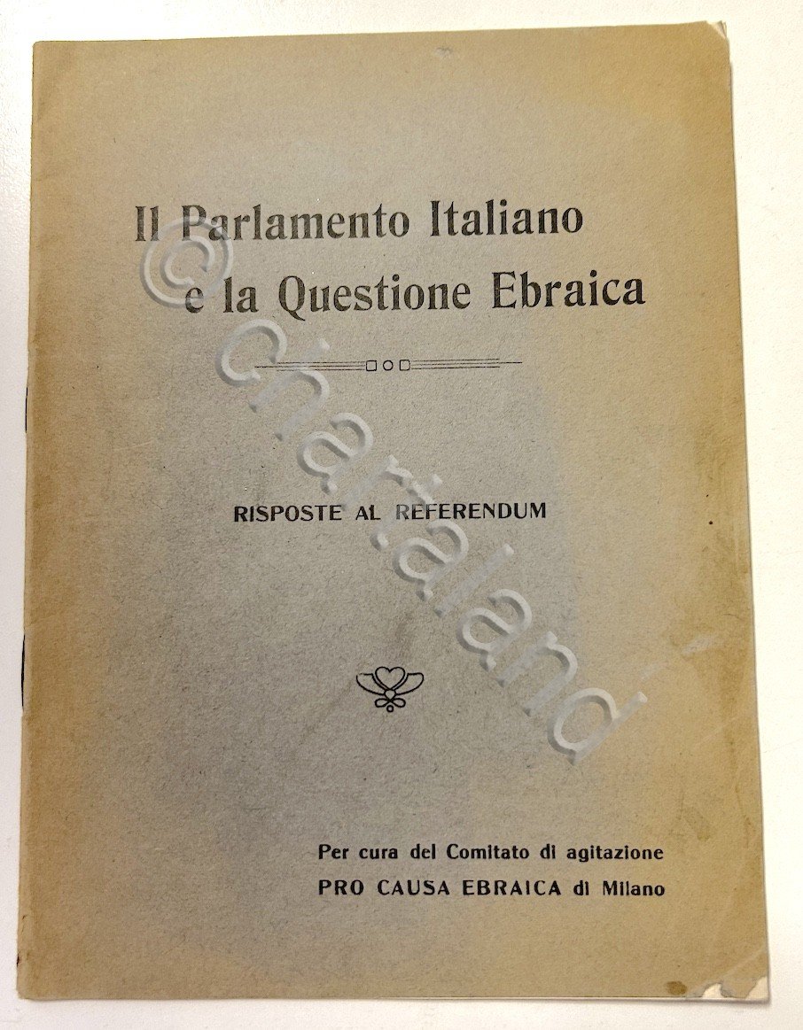 Il Parlamento italiano e la questione ebraica - Risposte al …