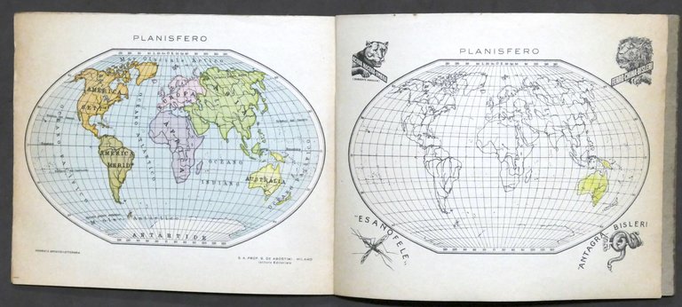 Il Piccolo Geografo - Atlantino con cartine mute - Omaggio …