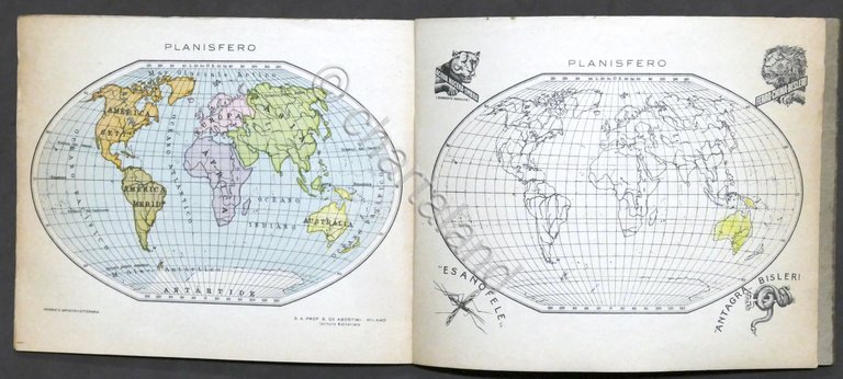 Il Piccolo Geografo - Atlantino con cartine mute - Omaggio …
