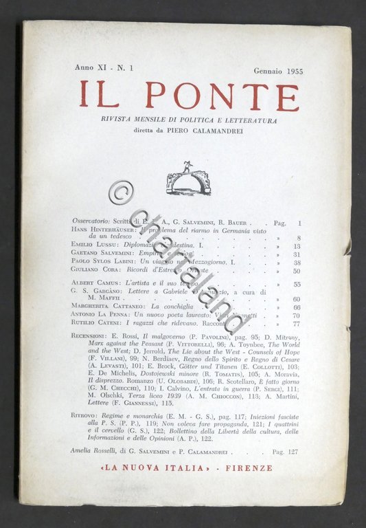 Il Ponte - Rivista mensile di politica e letteratura - …