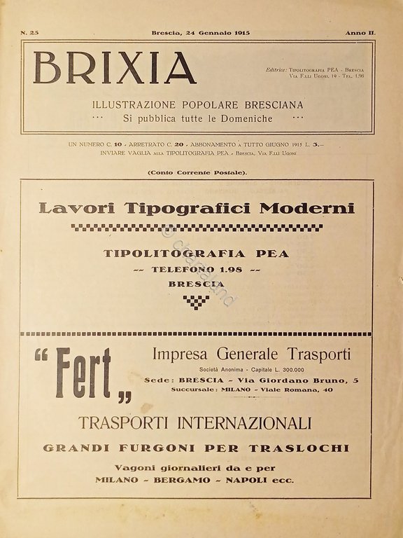 Illustrazione Popolare Bresciana - Brixia N. 25 - 1915 - … | Immagine Gallery 4