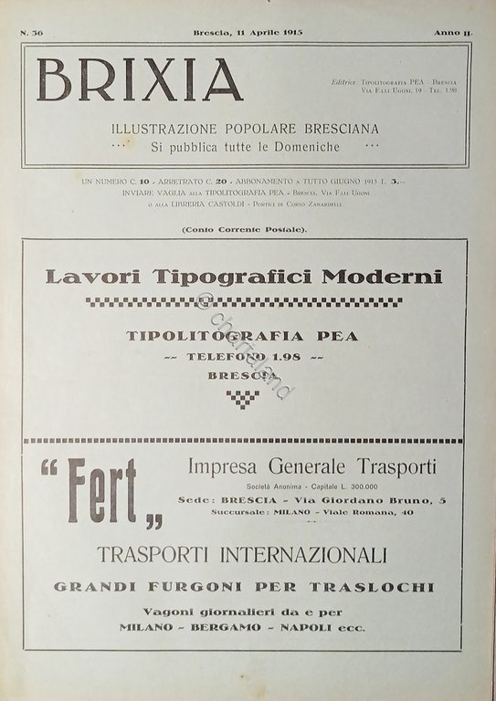 Illustrazione Popolare Bresciana - Brixia N. 36 - 1915 - … | Immagine Gallery 2