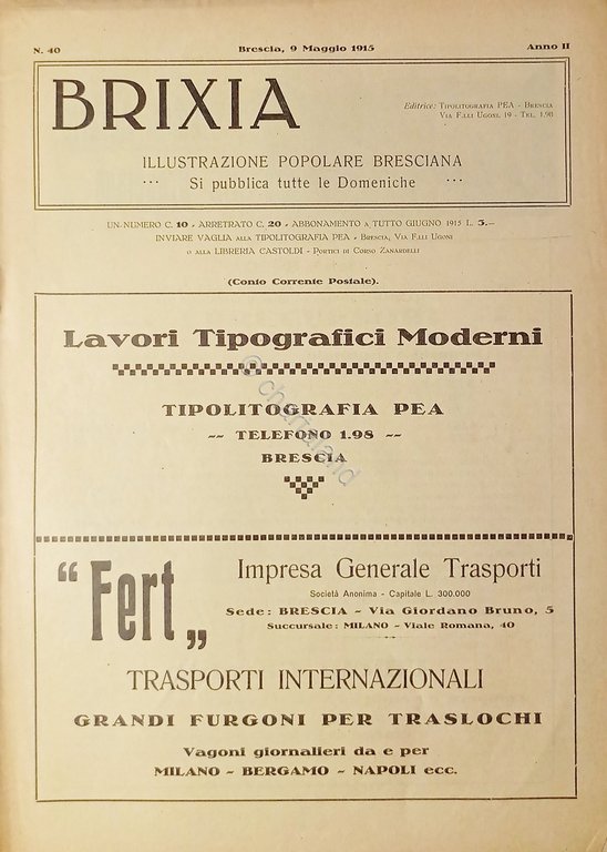 Illustrazione Popolare Bresciana - Brixia N. 40 - 1915 - … | Immagine Gallery 4