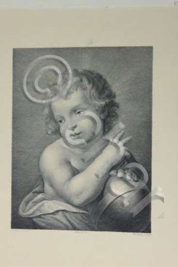 Incisione d'autore '800 da dipinto di Cignani dis Metalli sculp …