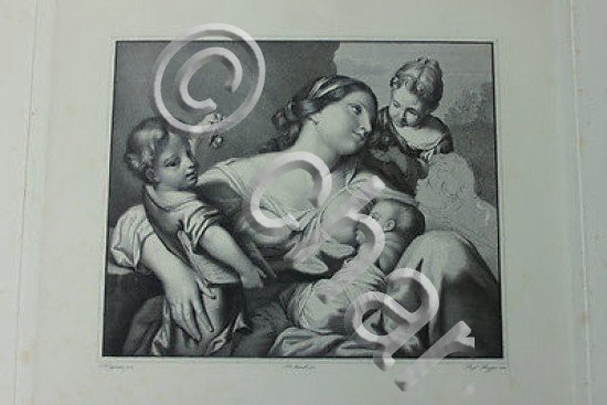 Incisione d'autore '800 da dipinto di Cignano dis Metalli inc …