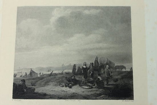 Incisione d'autore '800 da opera dipinta da Poel del Cerruti …