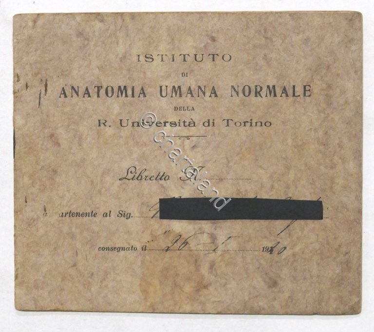 Istituto Anatomia Umana - Torino - Libretto preparazioni sul cadavere …