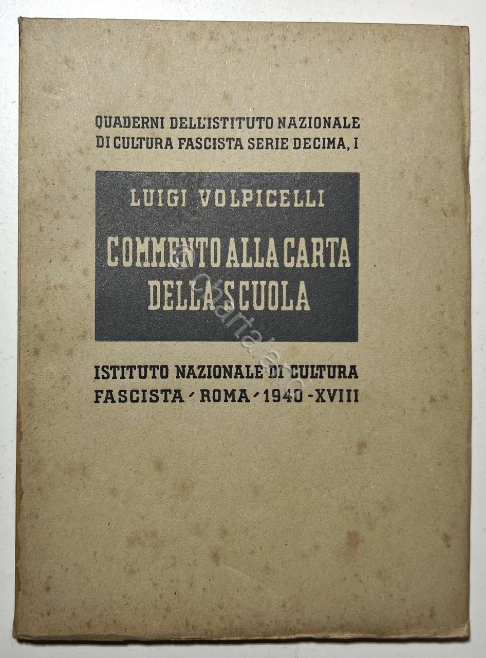 Istituto Fascista - L. Volpicelli - Commento alla Carta della … | Immagine principale
