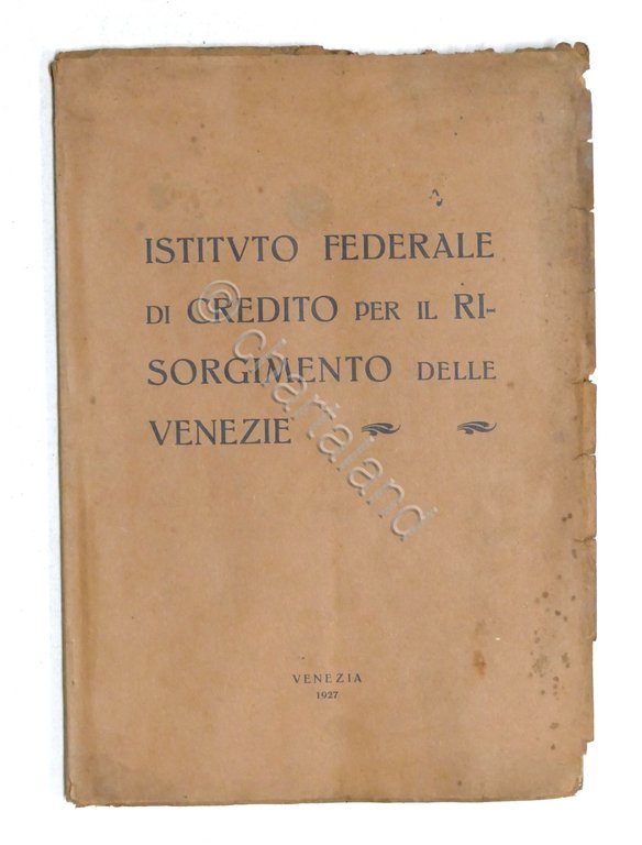 Istituto Federale di Credito per il Risorgimento delle Venezie - 1927
