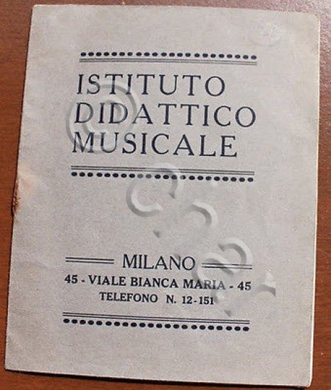 Istituto Musicale Frescobaldi Milano Brochure Malipiero