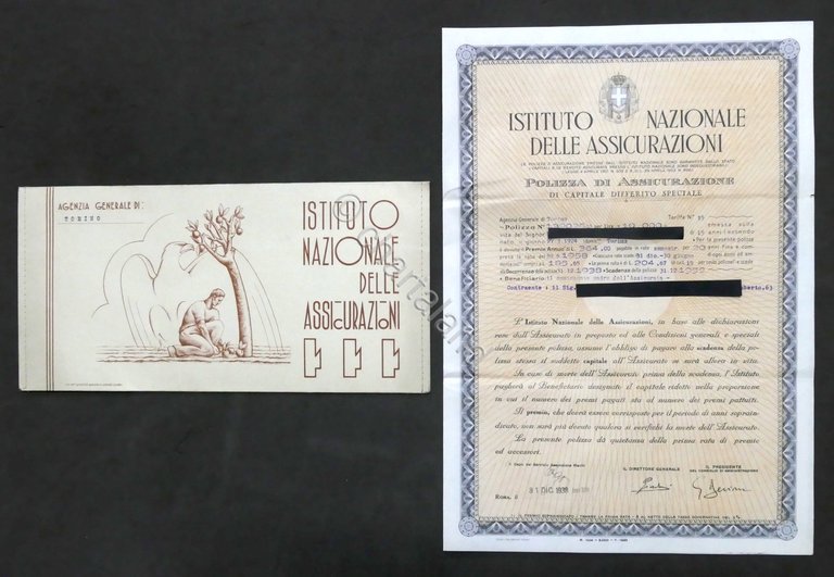 Istituto Nazionale Assicurazioni - Polizza di Capitale Differito Speciale - …