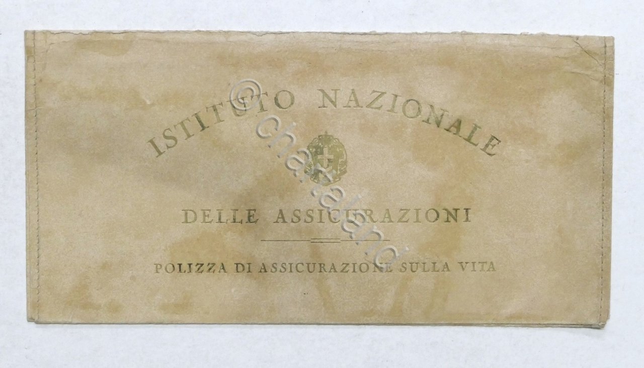 Istituto Nazionale delle Assicurazioni - Custodia in cartoncino - 1930 …