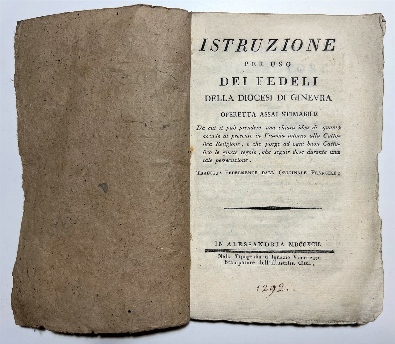 Istruzione per uso dei fedeli della Diocesi di Ginevra - …