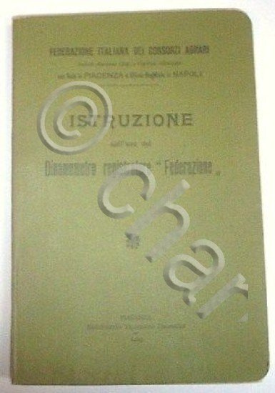 Istruzione uso Dinamometro Registratore mod. Federazione - 1905