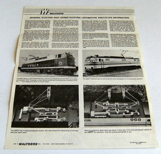 Istruzioni - Walthers - Montaggio Locomotiva E 60 C + … | Immagine Gallery 1