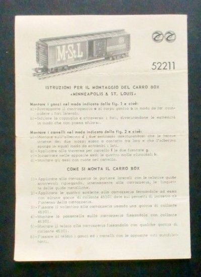 Istruzioni Rivarossi - 52211 Istruzioni per il montaggio del carro …