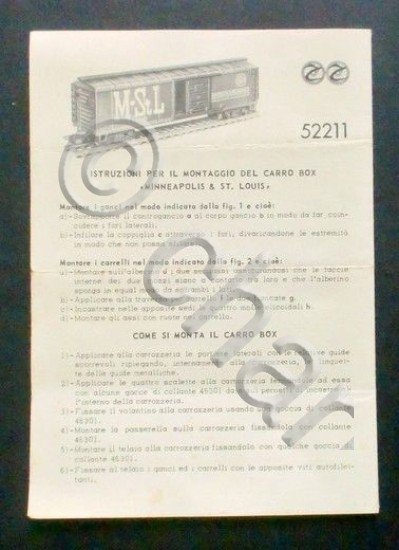Istruzioni Rivarossi - 52211 Istruzioni per il montaggio del carro …