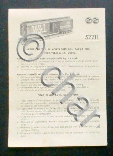 Istruzioni Rivarossi - 52211 Istruzioni per il montaggio del carro …