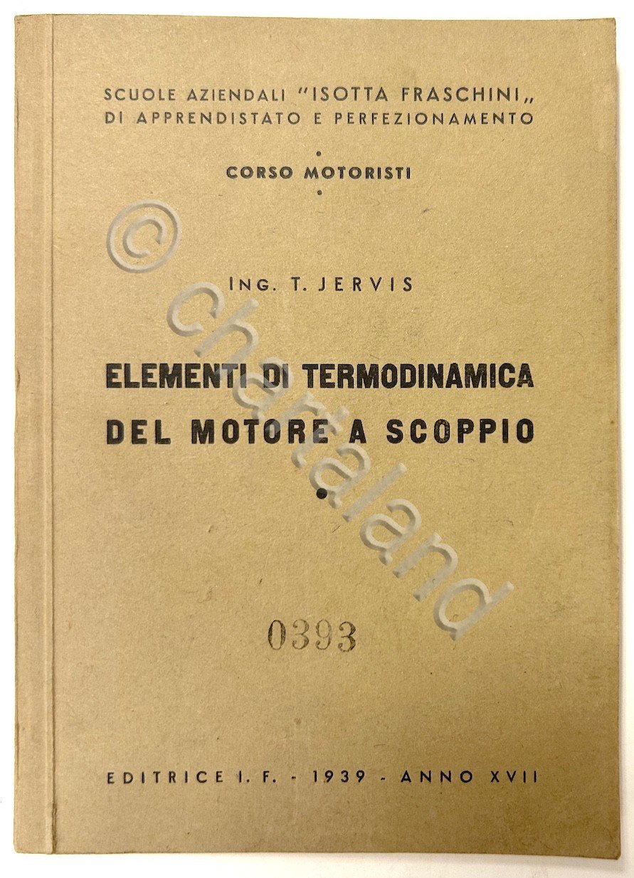 Jervis - Elementi di termodinamica motore scoppio - ed. 1939 …