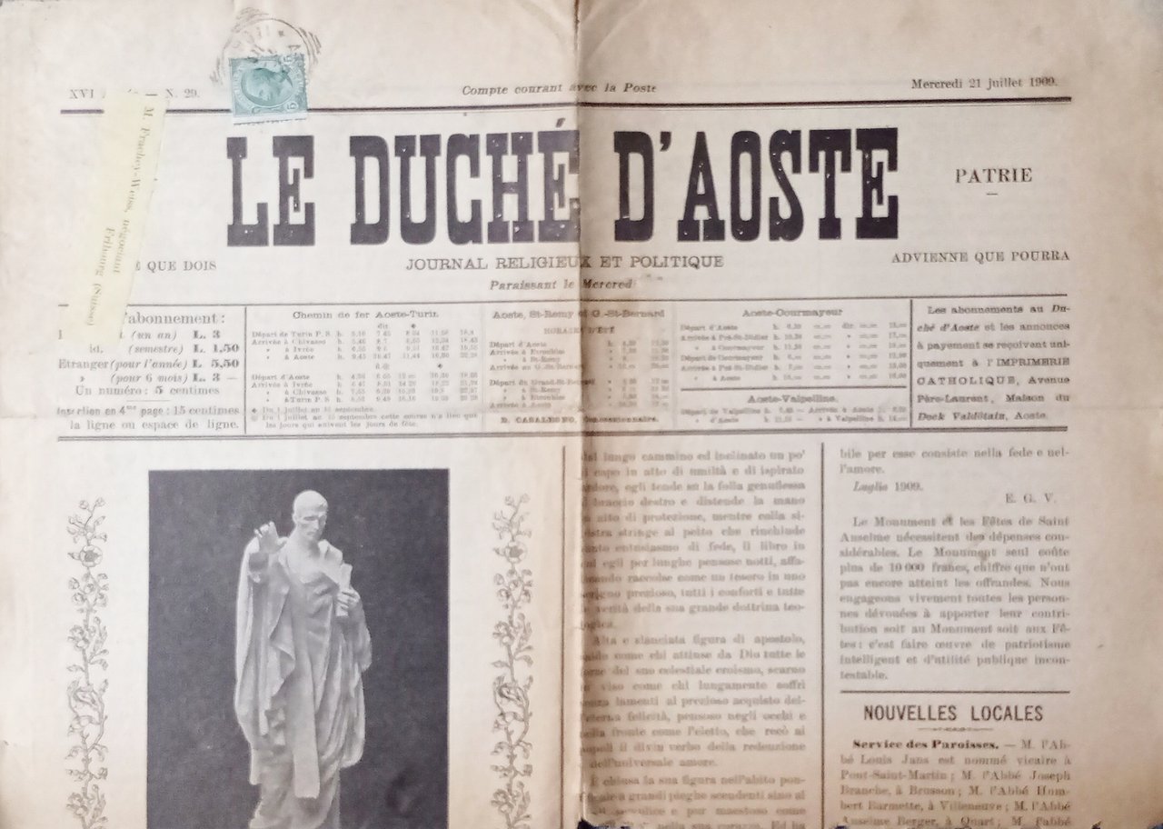 Journal Religieux et Politique - Le Duchè d'Aoste N. 29 …