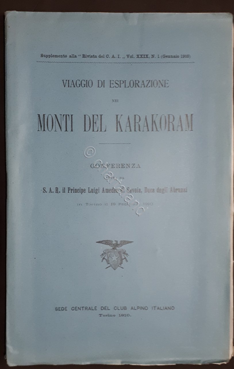 L. Amedeo Savoia - Conferenza - Viaggio di esplorazione Monti … | Immagine principale