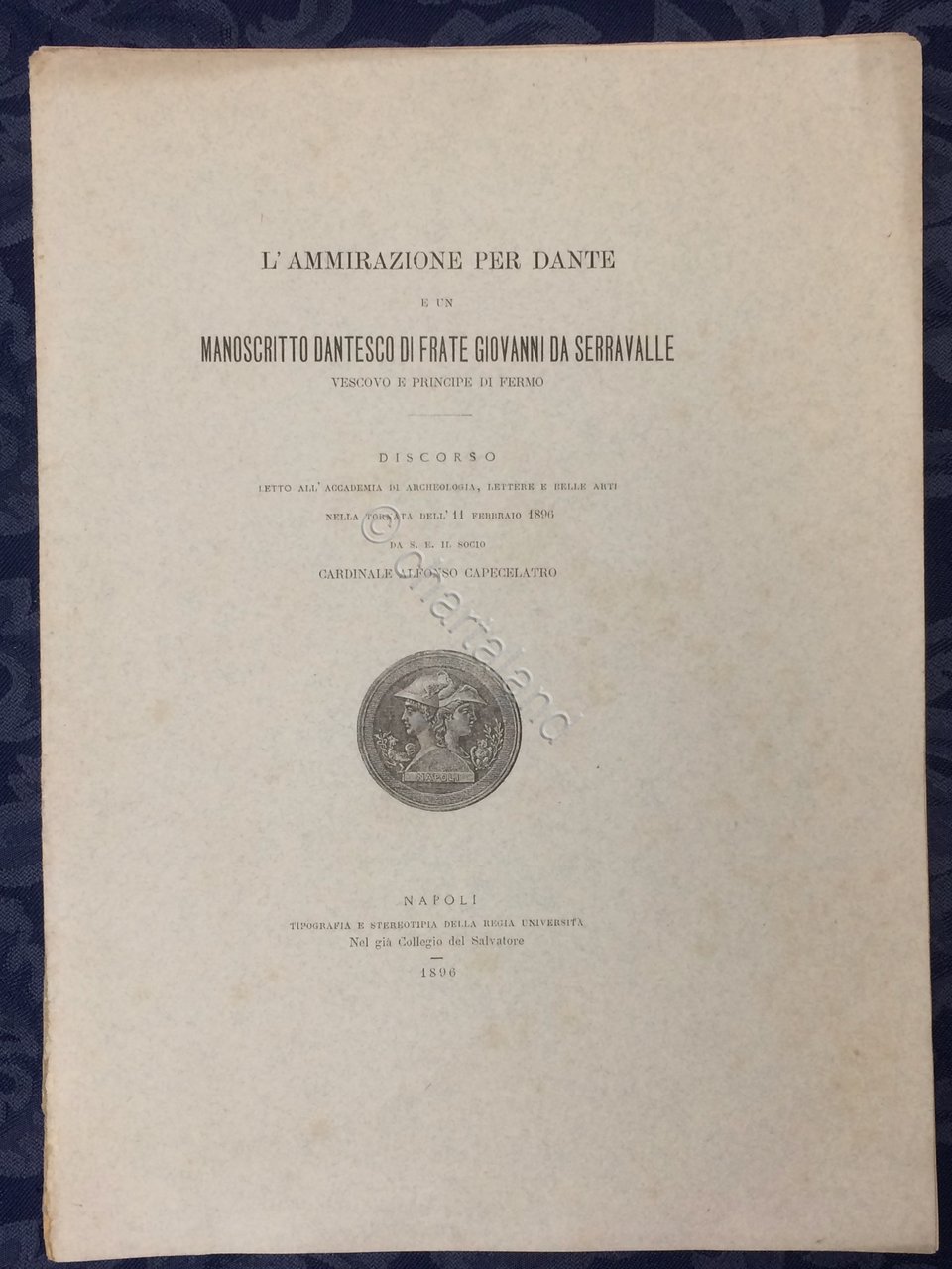 L'ammirazione per Dante e manoscritto Dantesco di G. da Serravalle …