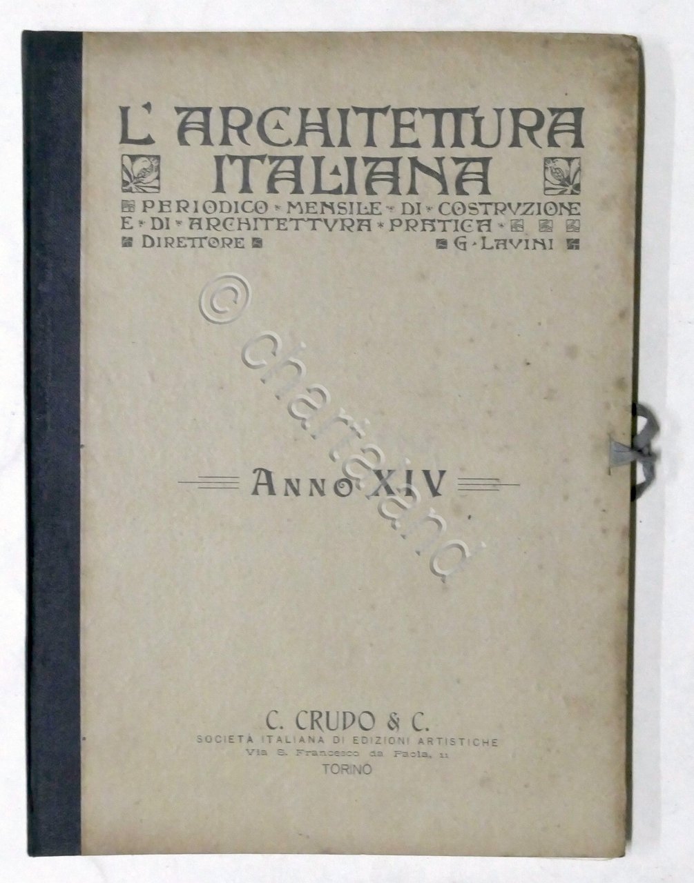 L'Architettura Italiana - Periodico mensile - Anno XIV completo - …
