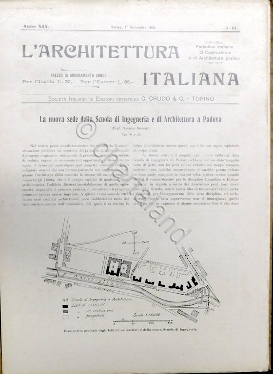 L'Architettura Italiana - Periodico mensile - Anno XIV completo - …