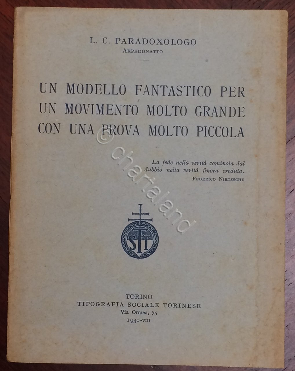 L. C. Paradoxologo - Un modello fantastico per un movimento …