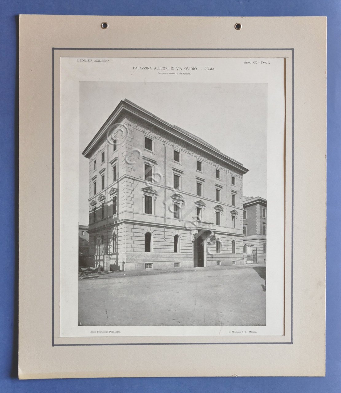 L'Edilizia Moderna - Stampa Palazzina Allegri in via Ovidio - …