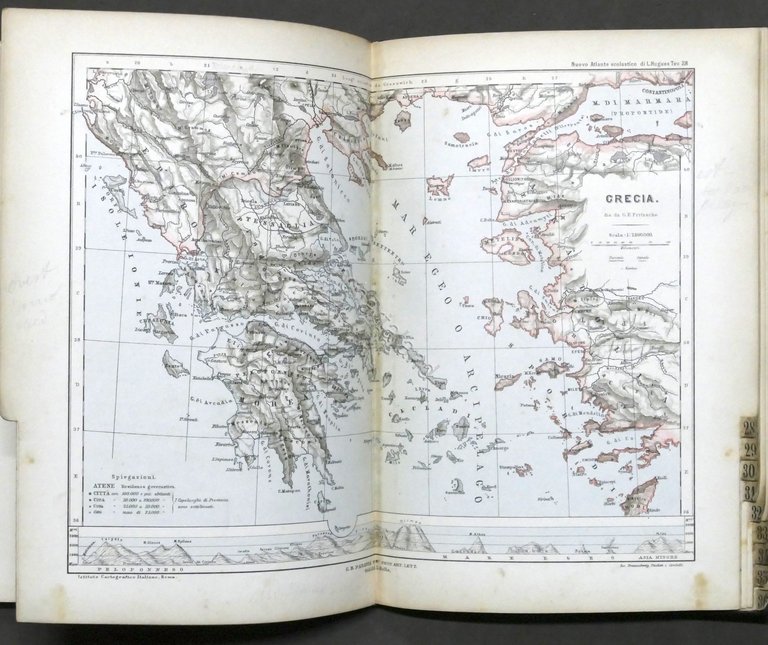 L. Hugues - Nuovo atlante geografico con 27 carte e …