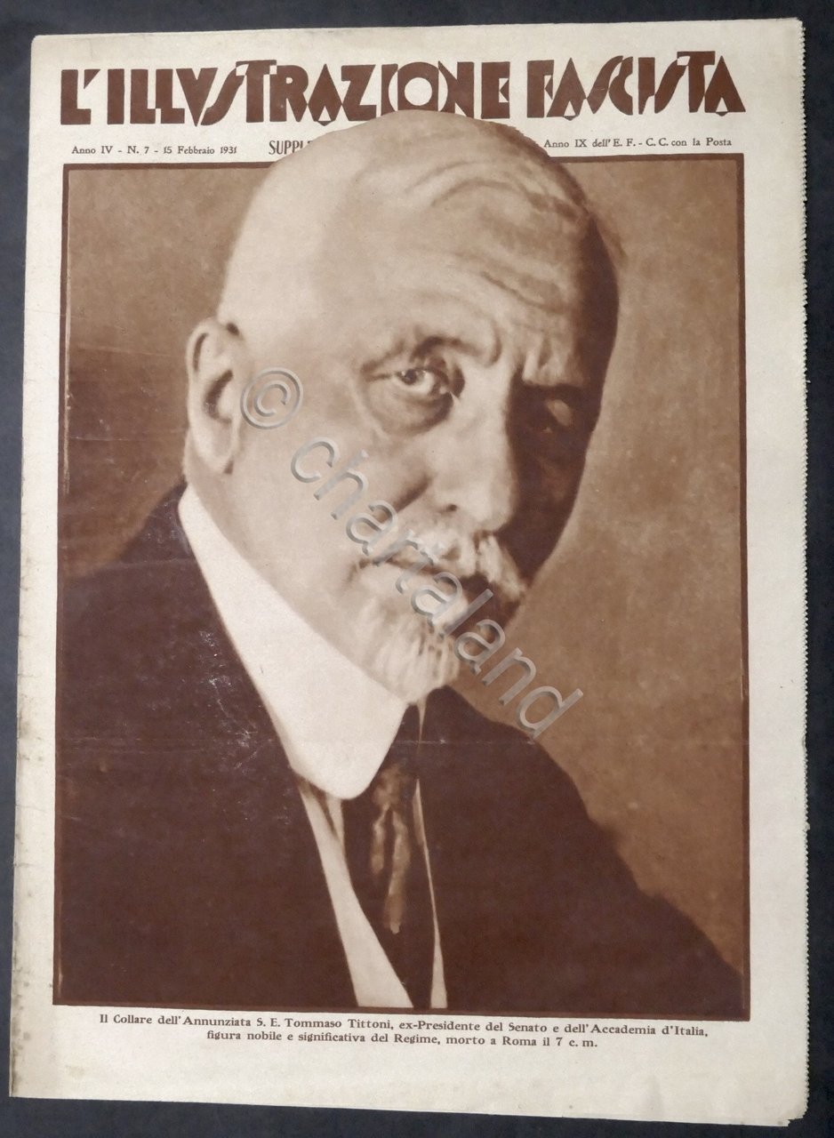 L'Illustrazione Fascista Anno IV N. 7 - 1931 - S. …