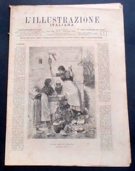 L'illustrazione Italiana - Al pozzo, di I. Nunes-Vais - N° 45 - Novembre 1890